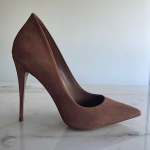 ALDO soft brown/tan suede 5” pump size 8.5